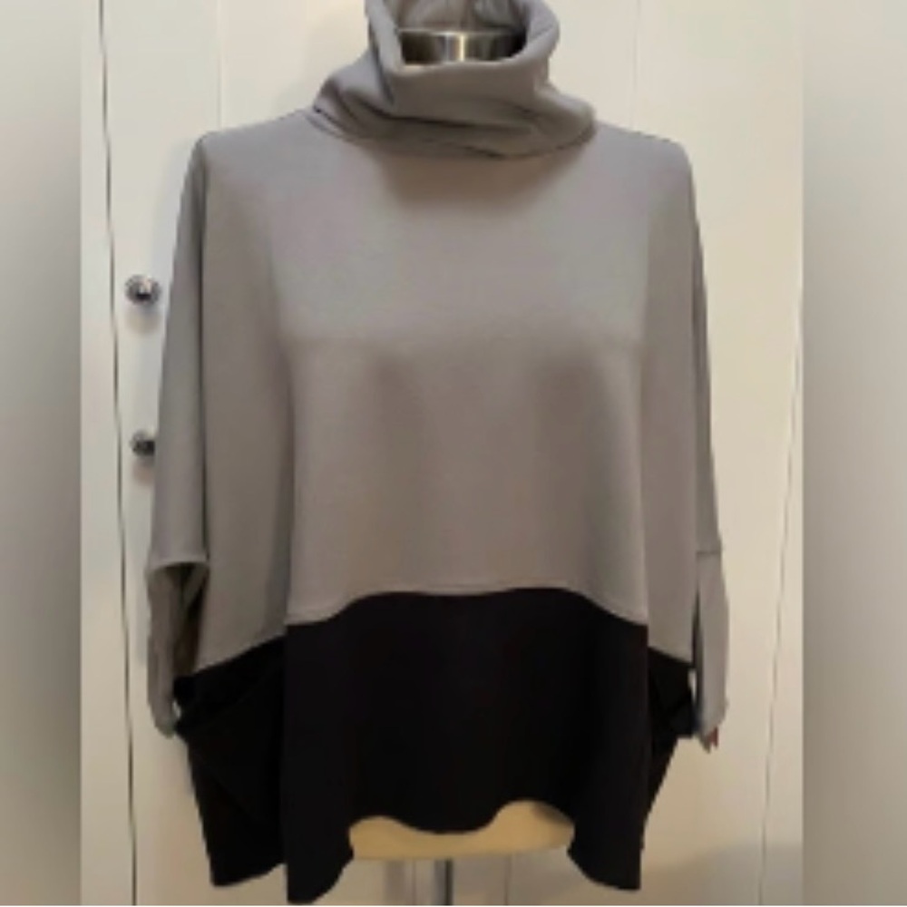 Jofit Poncho Gray & Black Ultra Warm  XXS/XS Very Soft & Extremely Warm